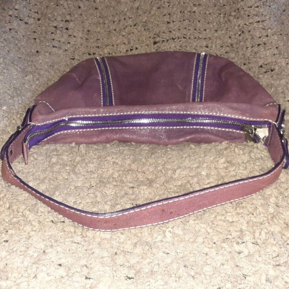 MICHAEL KORS-Plum/Purple Metallic Leather-Hobo-Shoulder-SAMPLE-OOAK-Excellent - Picture 6 of 10